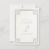 Nautisch Strand Vintage Trouwtafel Nummer Kaart (Voorkant)