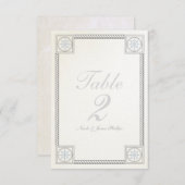 Nautisch Strand Vintage Trouwtafel Nummer Kaart (Voorkant / Achterkant)