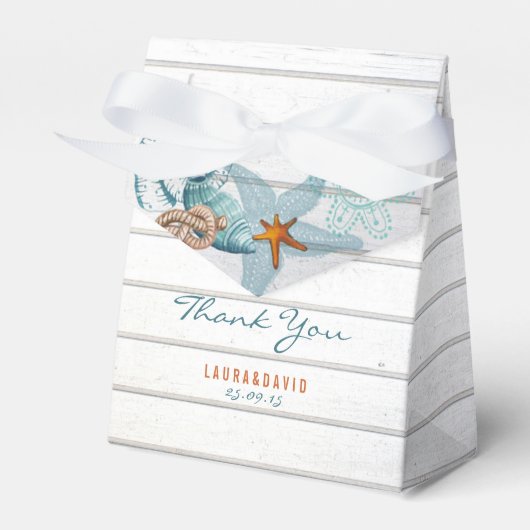 Nautisch strand | Weddenschap-forenset Bedankdoosjes (Voorkant Zijde)