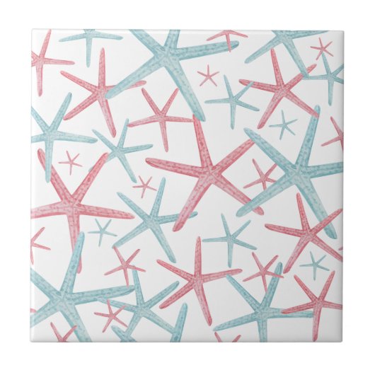 nautisch strandpatroon tegeltje (Voorkant)