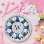 Nautisch strandthema papieren bordje (Feest)