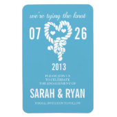 Nautisch Stropdas de Knoop Blauw Save the Date Mag Magneet (Verticaal)