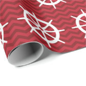Nautisch stuurwiel cadeaupapier (Rol Hoek)