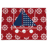 Nautisch stuurwiel groot cadeauzakje (Voorkant)