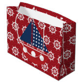 Nautisch stuurwiel groot cadeauzakje (Achterkant Gekanteld)