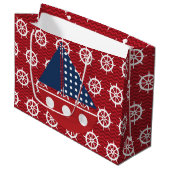 Nautisch stuurwiel groot cadeauzakje (Voorkant Gekanteld)