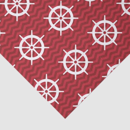 Nautisch stuurwiel tissuepapier (Detail)