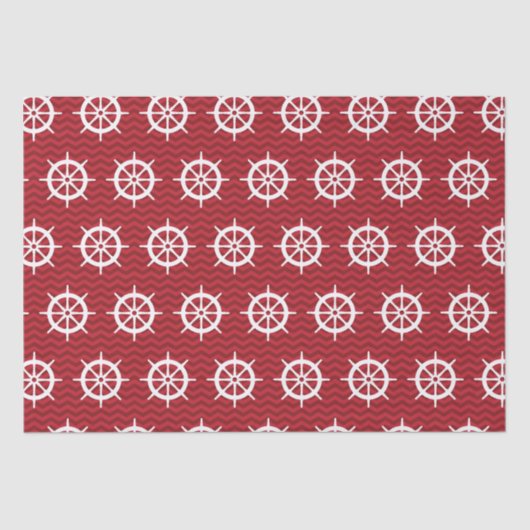 Nautisch stuurwiel tissuepapier (Voorkant)