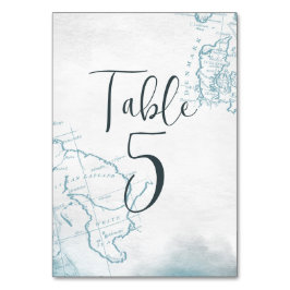 Nautisch tabelnummer kaart