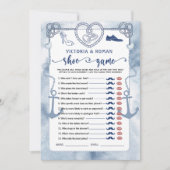 Nautisch The Shoe Game Bruiloft Feest Huwelijkskaa Kaart (Voorkant)