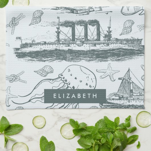  Nautisch Theedoek (Gevouwen)