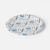 Nautisch Thema Ahoy Het is een Boy Baby shower Papieren Bordje (Gekanteld)
