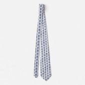 Nautisch Thema Anker Navy Stropdas (Achterkant)