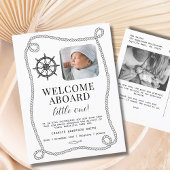 Nautisch thema Baby Geboorteaankondiging Briefkaar Briefkaart