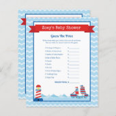 Nautisch thema Baby shower (Voorkant / Achterkant)