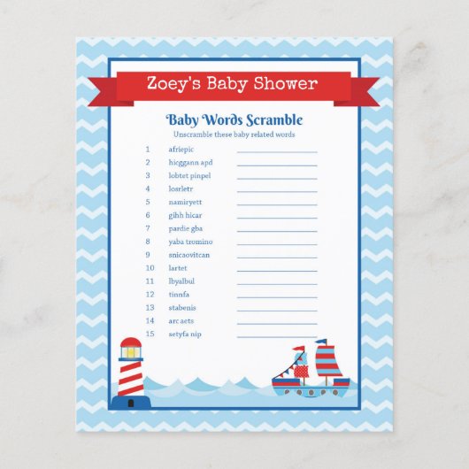 Nautisch thema Baby shower (Achterkant)