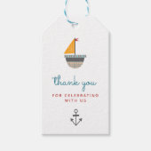 Nautisch thema bedankkaartje cadeaulabel (Voorkant)