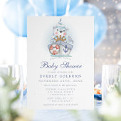 Nautisch Thema Beren Zeilboot Baby Borrel Kaart