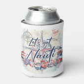 Nautisch thema blikjeskoeler (Blikje Voorkant)