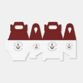 Nautisch-thema bloemanker Maroon Bourgondië rood Bedankdoosjes (Uitgevouwen)