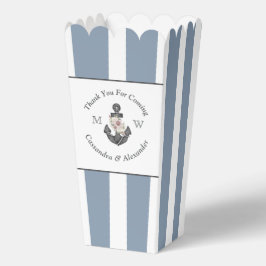 Nautisch-thema bloemanker Stoffig Blauw Wit Bedankdoosjes