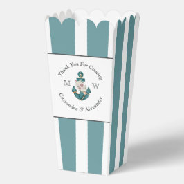 Nautisch-thema bloemanker wit aqua Blauwgroen blau Bedankdoosjes