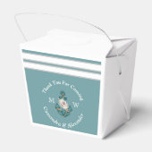 Nautisch-thema bloemanker wit aqua Blauwgroen blau Bedankdoosjes (Achterkant)