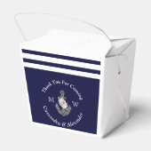 Nautisch-thema bloemanker wit marineblauw Favo Bedankdoosjes (Achterkant)
