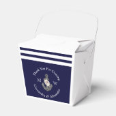 Nautisch-thema bloemanker wit marineblauw Favo Bedankdoosjes (Voorkant Zijde)