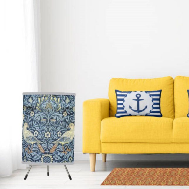 Nautisch thema Blue White Anchor Marine Stripe Kussen (Creator heeft geüpload)