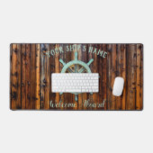 Nautisch thema Bronze Captains wiel Bureaumat (Keyboard & Muis)