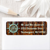 Nautisch thema Bronze Captains wiel Etiket (Insitu)