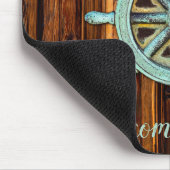 Nautisch thema Bronze Captains wiel Muismat (Hoek)