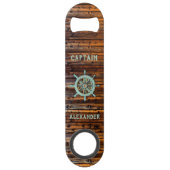 Nautisch thema Bronze Captains wiel Speed Flessenopener (Voorkant)