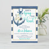 Nautisch Thema: Bruidsfeest met 'Tying the Knot' ( Kaart (Staand voorkant)