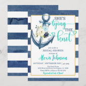 Nautisch Thema: Bruidsfeest met 'Tying the Knot' ( Kaart (Voorkant / Achterkant)