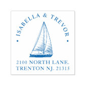 Nautisch Thema Bruiloft Aangepast Zelfinktende Stempel (Design)