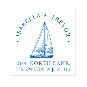 Nautisch Thema Bruiloft Aangepast Zelfinktende Stempel