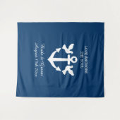 Nautisch thema bruiloft aangepaste foto achtergron wandkleed (Voorkant (horizontaal))