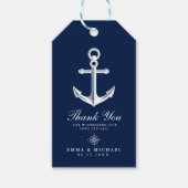 Nautisch thema bruiloft anker aangepaste marine cadeaulabel (Voorkant)