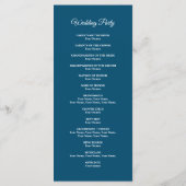 Nautisch thema bruiloft ceremonie programma sjablo programmakaart (Achterkant)