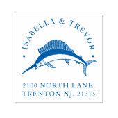 Nautisch Thema Bruiloft  Sailfish Custom Zelfinktende Stempel (Design)