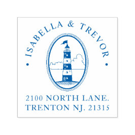 Nautisch Thema Bruiloft  Vuurtoren Custom Zelfinktende Stempel