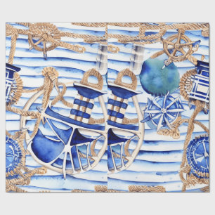 Nautisch thema cadeaupapier