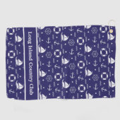 Nautisch Thema Country Club Custom Golf Handdoek (Horizontaal)