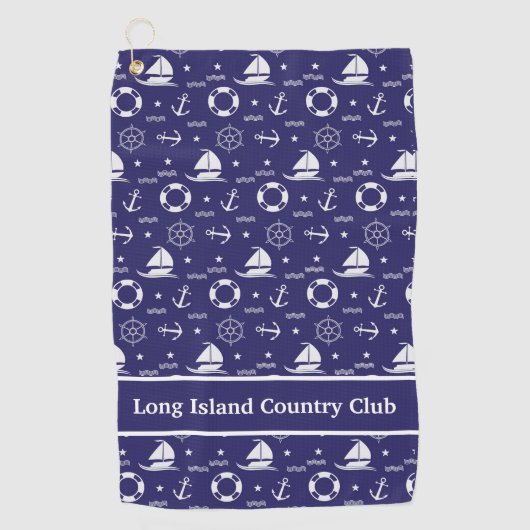 Nautisch Thema Country Club Custom Golf Handdoek (Voorkant)