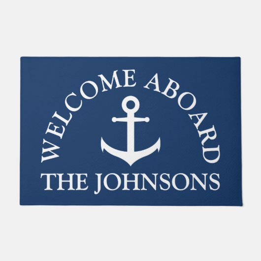 Nautisch thema gepersonaliseerde deurmat (Voorkant)