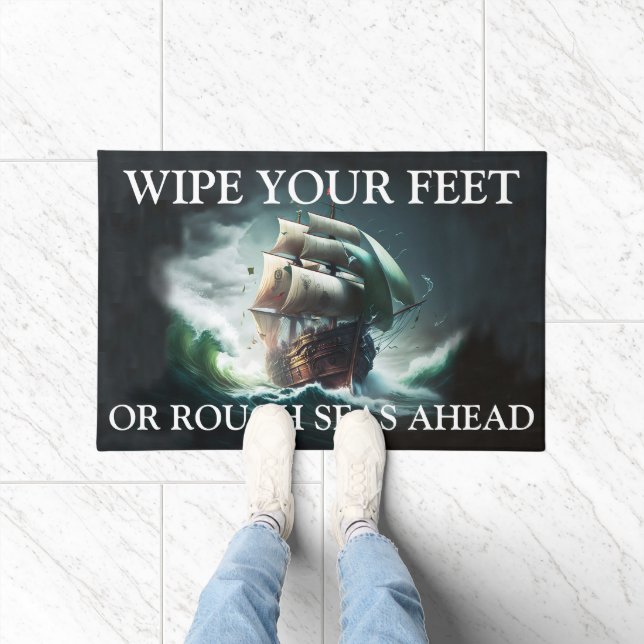 Nautisch thema gepersonaliseerde deurmat (Binnen)