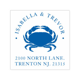 Nautisch Thema Krab Custom Zelfinktende Stempel