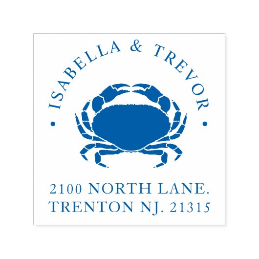 Nautisch Thema  Krab Custom Zelfinktende Stempel (Design)